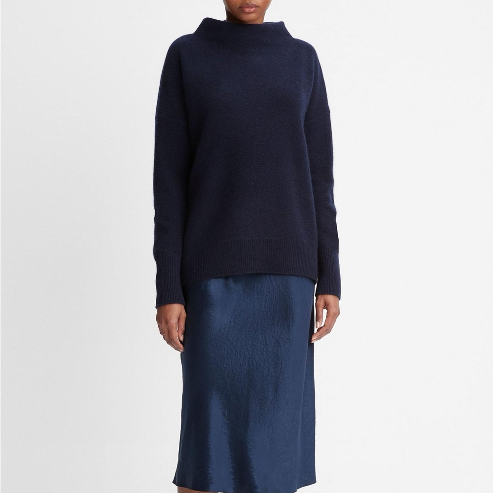 Vince Plush Cashmere Funnel Neck Sweater